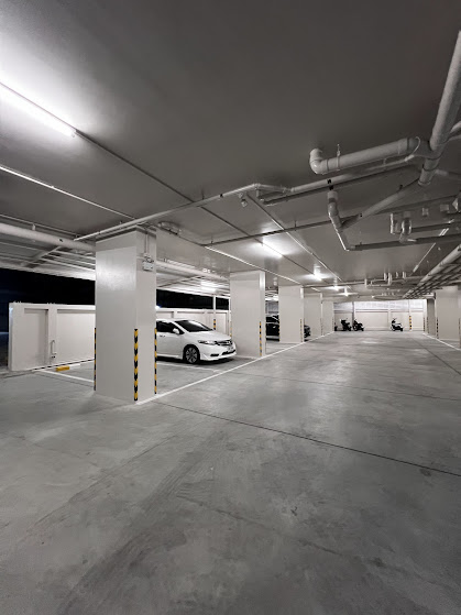 Outdoor parking area